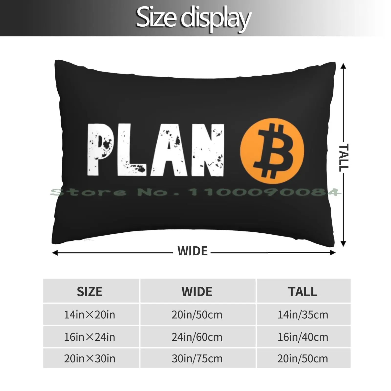 Bitcoin Plan B Pillow Case 20x30 50*75 Sofa Bedroom Shib Coin Shib Token Shibtoken Cryptocurrency Shibatoken Dogecoin Meme