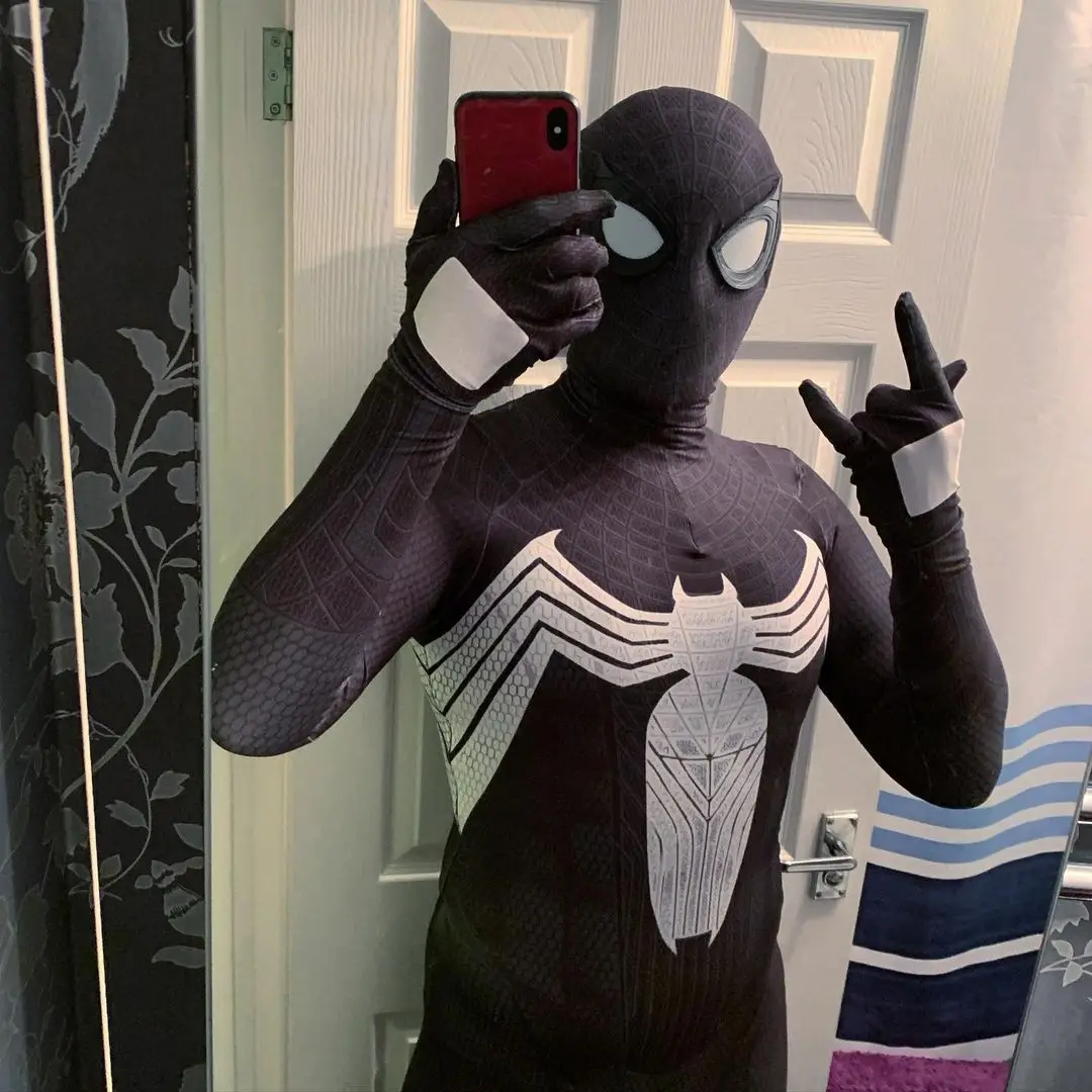 Venom Symbiote Spiderman Costume Superhero Cosplay Spidey Cosplay Halloween Costume Zentai Suits Bodysuit Halloween Disfraces