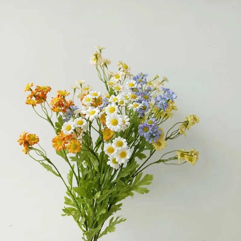 Artificial Daisy Flowers Silk Fake Chamomile Flowers Stamen Small Daisy for Wedding Home Table Decor