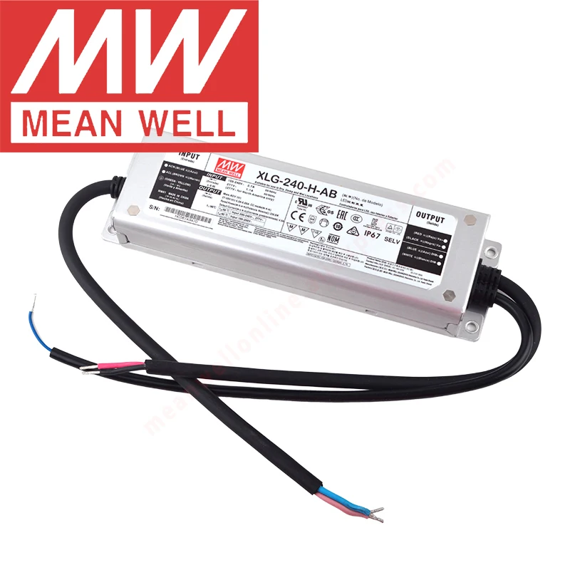 Mean Well XLG-240-H-AB IP67 Metal Case 3 in 1 dimming meanwell 4280-6660mA/27-56V/240W Constant Power Mode LED Driver