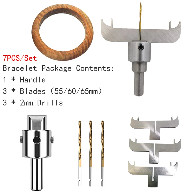 Broca para pulsera, cuchillas de carburo, mango de taladro, herramienta de fresado para carpintería, herramienta de moldeo 55/60/65mm