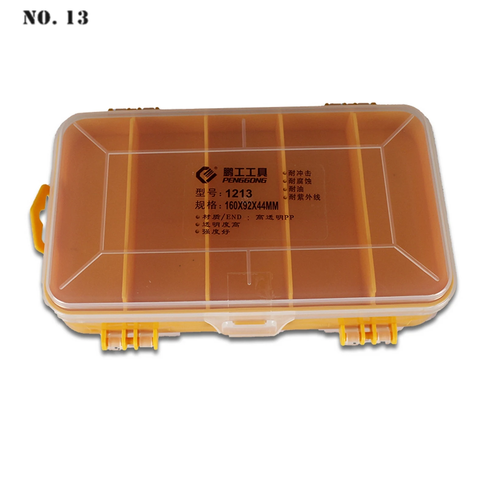 New 13 Grids Transparent Screws Storage Box Double-Side Multifunctional Storage Tool Box Portable Plastic Storage Case for Tools