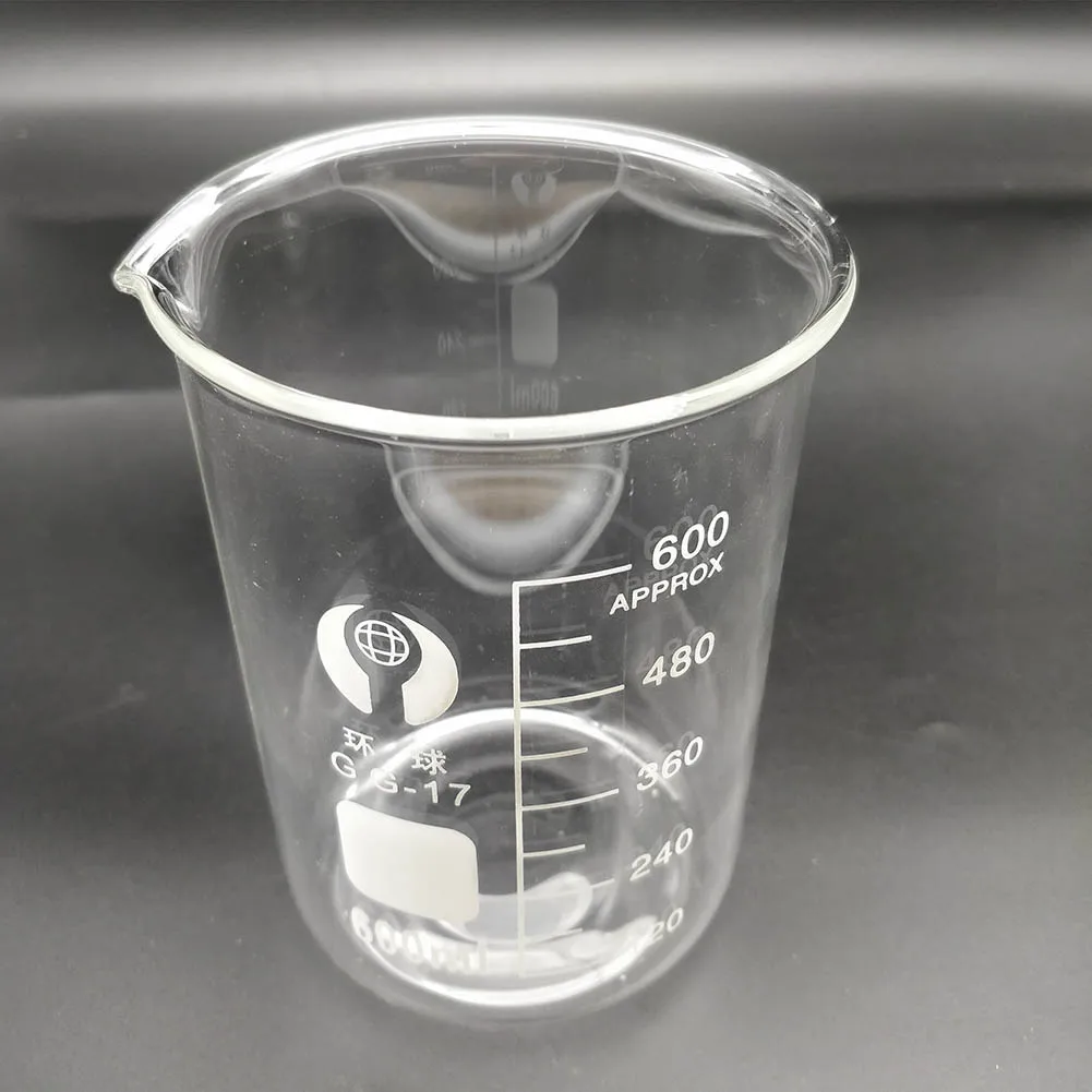 5Pcs Lab Chemical Experiment Equipment Clear Low Form Borosilicate Glass Beakers 2020