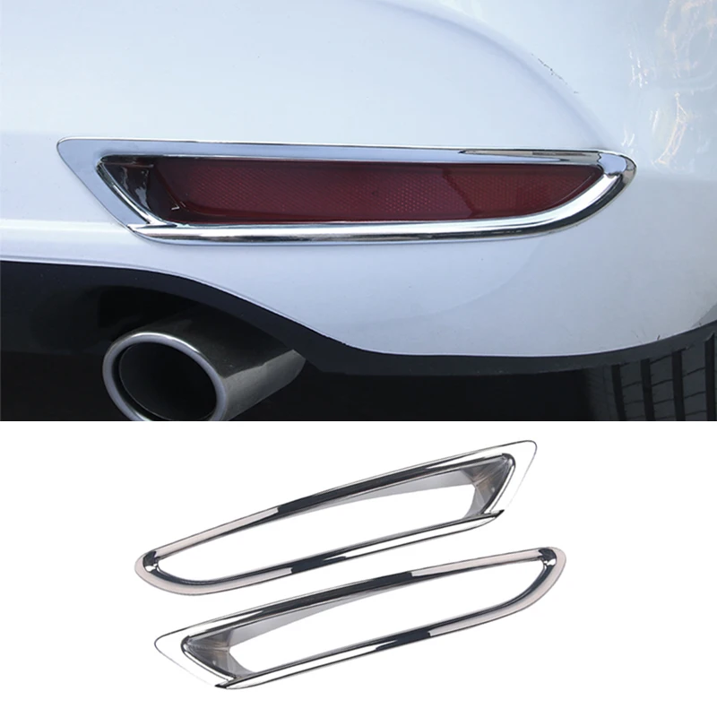 

For Mazda 3 BP Axela 2019-2021 2022 2023 2024 Car Front/Rear Tail Bumper Fog Light Lamp Cover Trim Garnish Molding Accessories