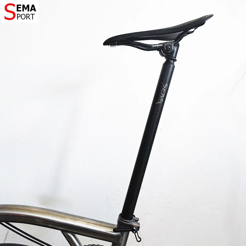 Full Carbon Seat Post SEMA Size 31.8mm*58mm 186g Gift Seatpost End Floding Bicycle Hot Sale High Quality For Brompton