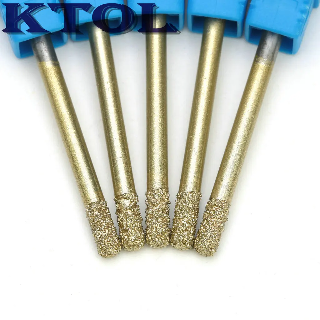 Imagem -05 - Parte Inferior Plana em Linha Reta Emery Diamante Cortadores de Pedra Ferramentas Fresadoras Cnc Roteador Bits para Mármore Escultura em Granito Rotulação Peças 4x12 mm