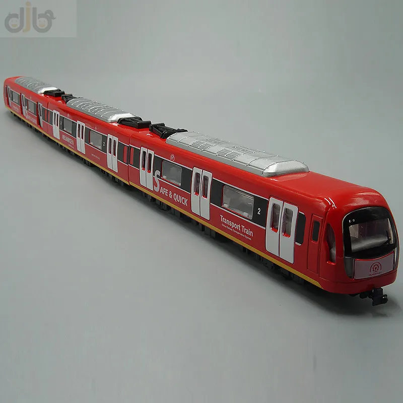 Diecast Train Model Toys Locomotive & Carriage With Sound & Light