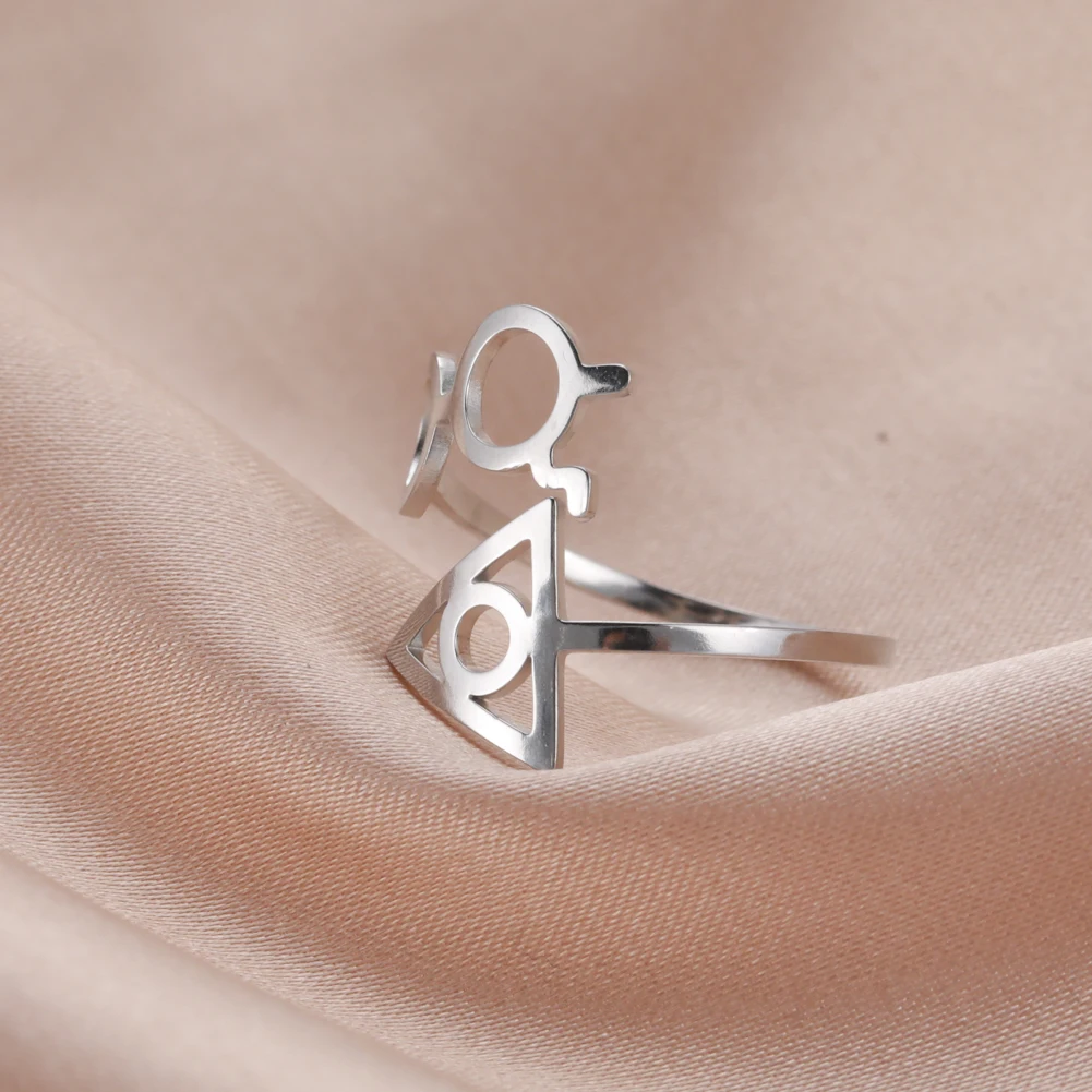 COOLTIME Fashion Rings Female Lightning Scar Harri Glasses Deathly Hallows Rings for Women Girl Party Gift Jewelry Wholesale - Image 5
