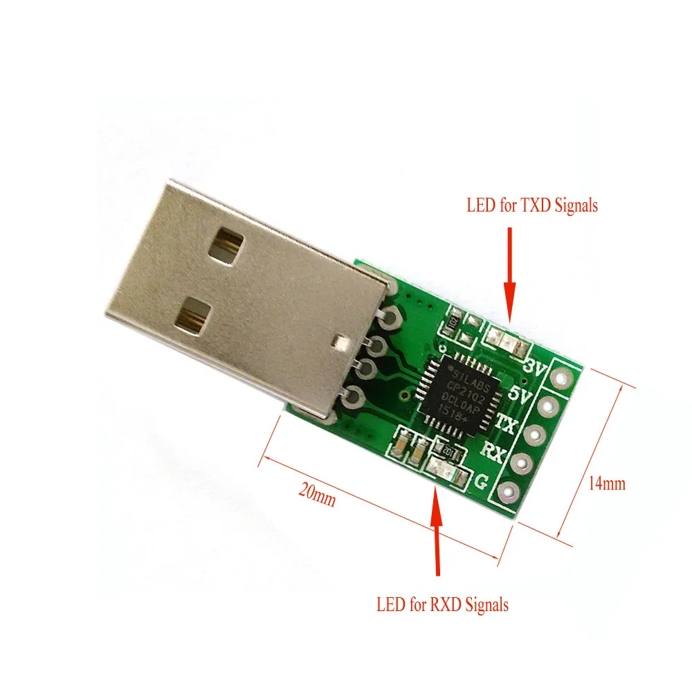 Silicon Labs CP210x USB to UART Bridge COM3 for STC Flash Debug Console TTL-3V3 PCB Compact Converter Board