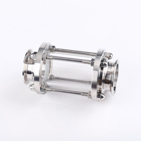 Sanitary fast-fitting sight glass 304sus clamp type glass sight glass flange direct-through quick-connect pipe sight glass