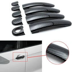 Carbon Fiber Style Side Door Handle Decoration Trims for Jetta MK6 2012-2015 Tiguan 2009-2016 -Polo 2010-2014