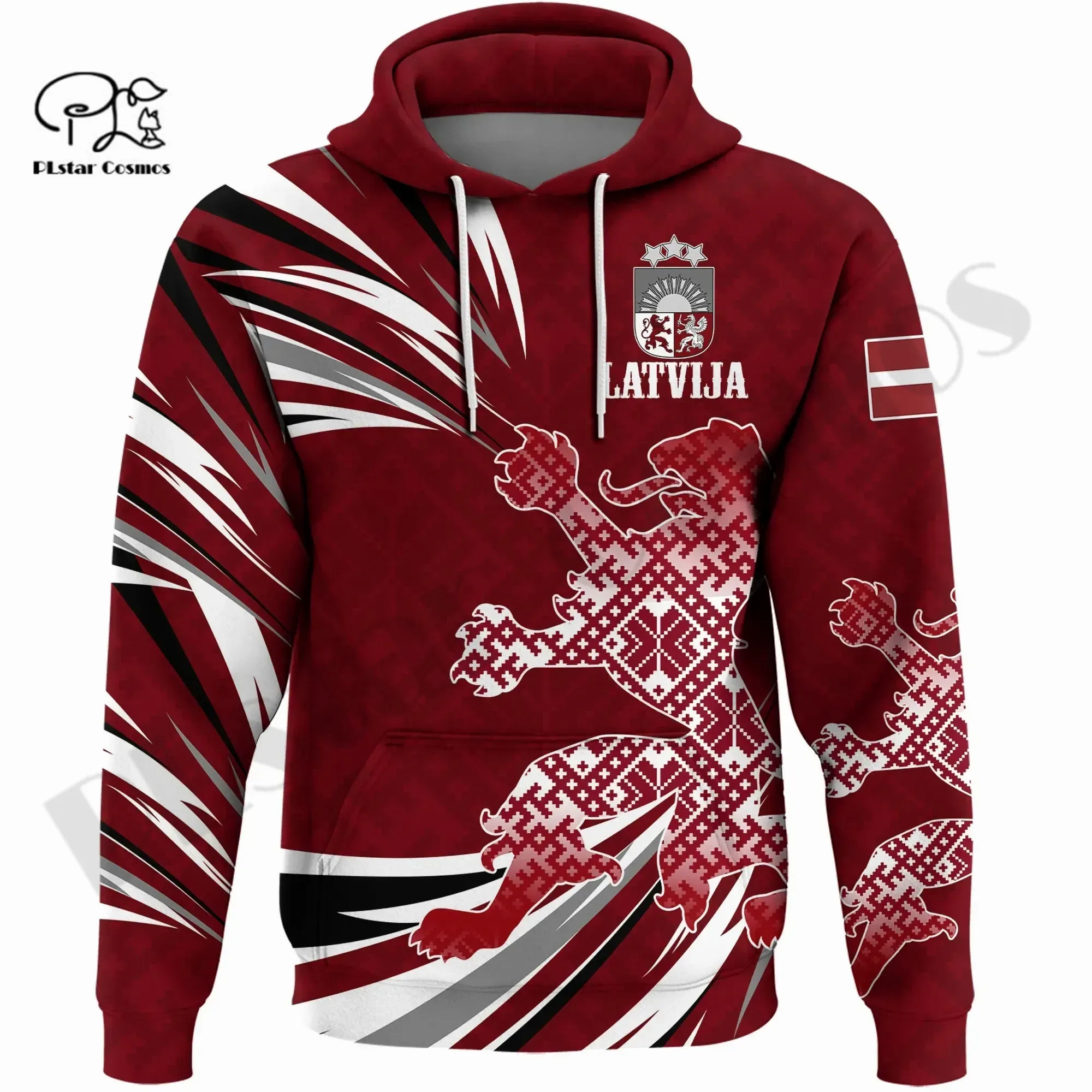 

PLstar Cosmos 3DPrint Newest Latvia Country Flag Unique Men/Women Premium Hrajuku Casual Streetwear Hoodies/Zip/Sweatshirt W-2