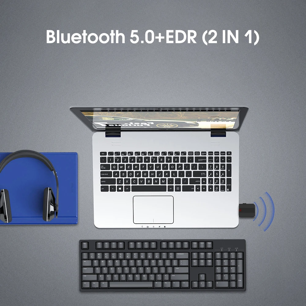 Kebidu Không Dây 3.5Mm AUX Bluetooth Thu Phát Âm Thanh Stereo Jack 3.5 Âm Thanh Không Dây Adapter Dành Cho Tivi PC Tai Nghe Trên Ô Tô