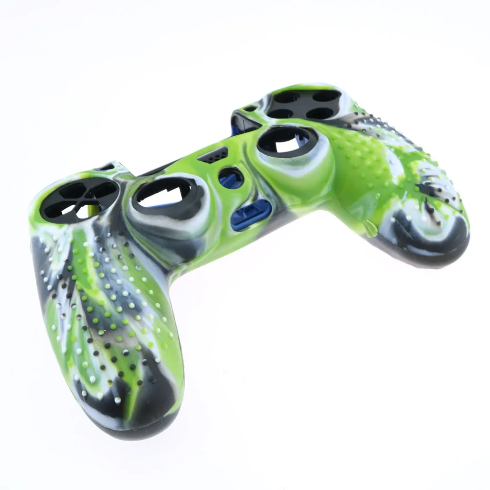 8 colori all'ingrosso 10 pz/lotto antiscivolo morbido Silicone Joystick custodia mimetica per PS4 PRO slim JDS 030 040 050 055 Controller