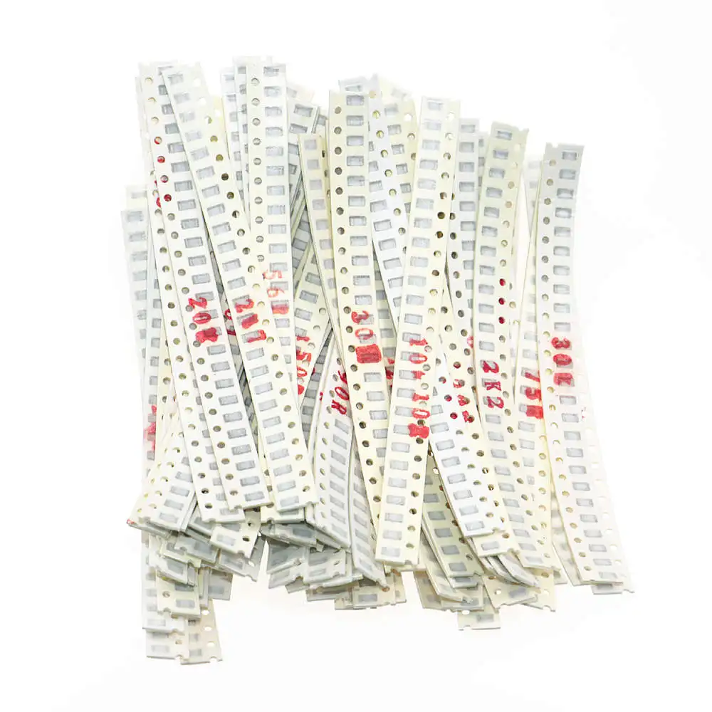 2000pcs 80values 5% 1206 SMD Resistor Assorted Kit set 10 ohm - 910k ohm Chip Fixed Resistor Sample Kit Sample Bag
