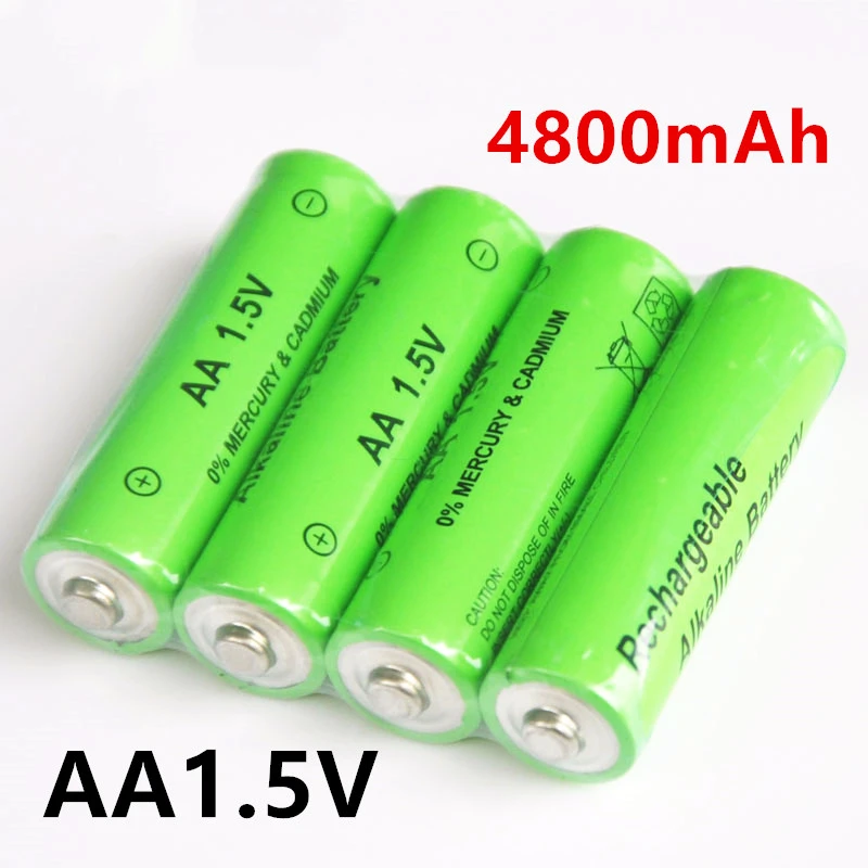 1-20Pcs 1.5V AA Battery 4800mAh Rechargeable battery NI-MH 1.5 V AA Batteries for Clocks mice computers toys so on+Free Shipping