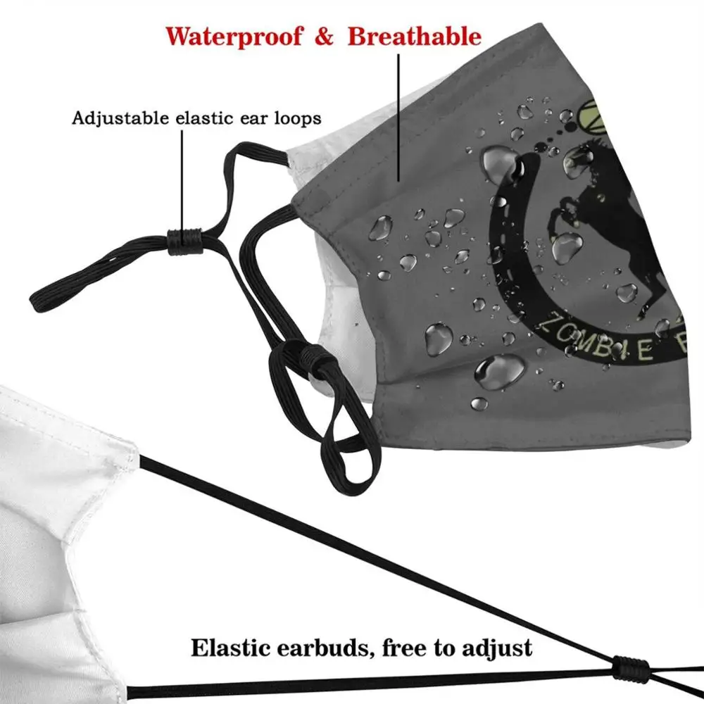 Zombie Ranch Washable Trending Customized Pm2.5 Filter Mask Zombie Undead Horse Walking Dead Farm