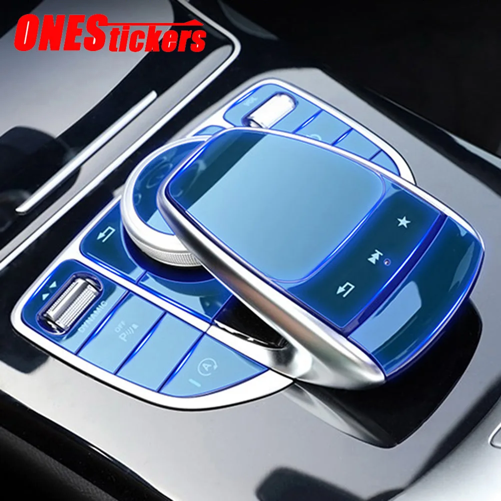 

For Mercedes Benz C E G V GLC Class W205 W213 X253 W463 G463 G500 Car Center Console Multimedia Mouse Button TPU Protective Film