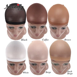 Nunify Elastic Band Hair Nets Invisible Weave Cap For Making A Wig Free Size Stocking Cap Red Coffee Black Begie Brown 6 Colors
