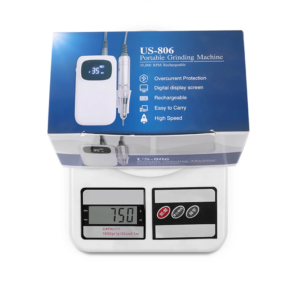 35000 obr./min elektryczna wiertarka do Manicure zestaw paznokci frez wiertło zestaw pilników do paznokci akumulatorowe narzędzia do polerowania