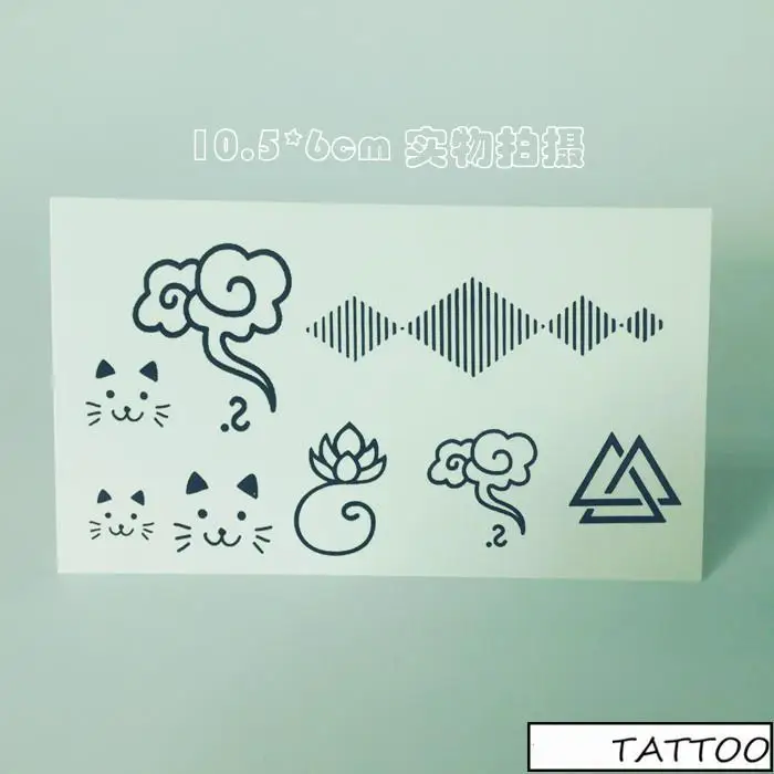 Waterproof Temporary Tattoo Sticker Stick Pictures cute cat on finger tatto stickers flash tatoo fake tattoos for girl kids