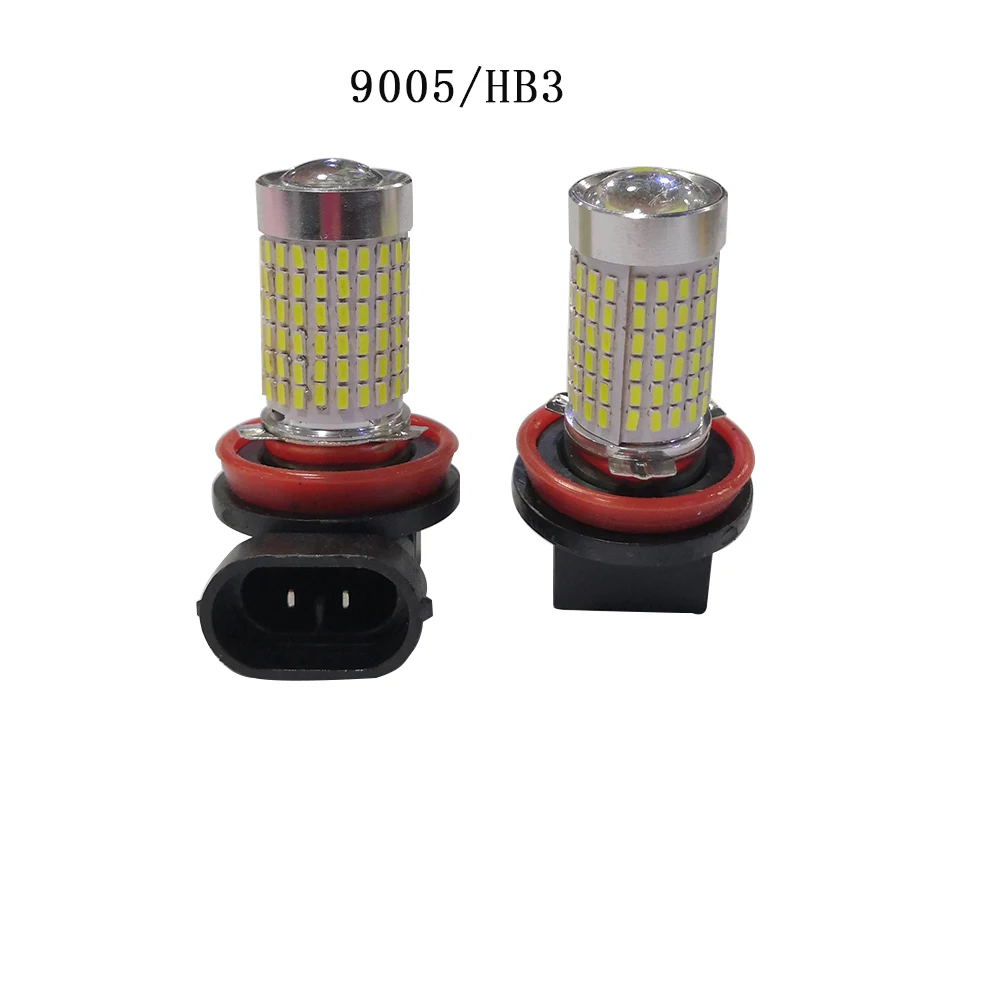 2PCS H4 H7 H8 H11  144SMD LED Car Headlamps/DRL/Fog Lamps External Daytime Running Lights car-styling