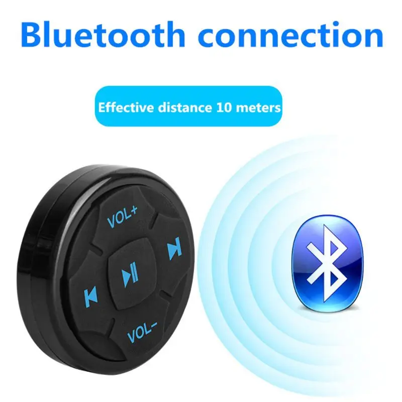 Universal Car Steering Wheel Wireless Bluetooth Remote Control Media Button for Mobile Phone Controller Car Kit