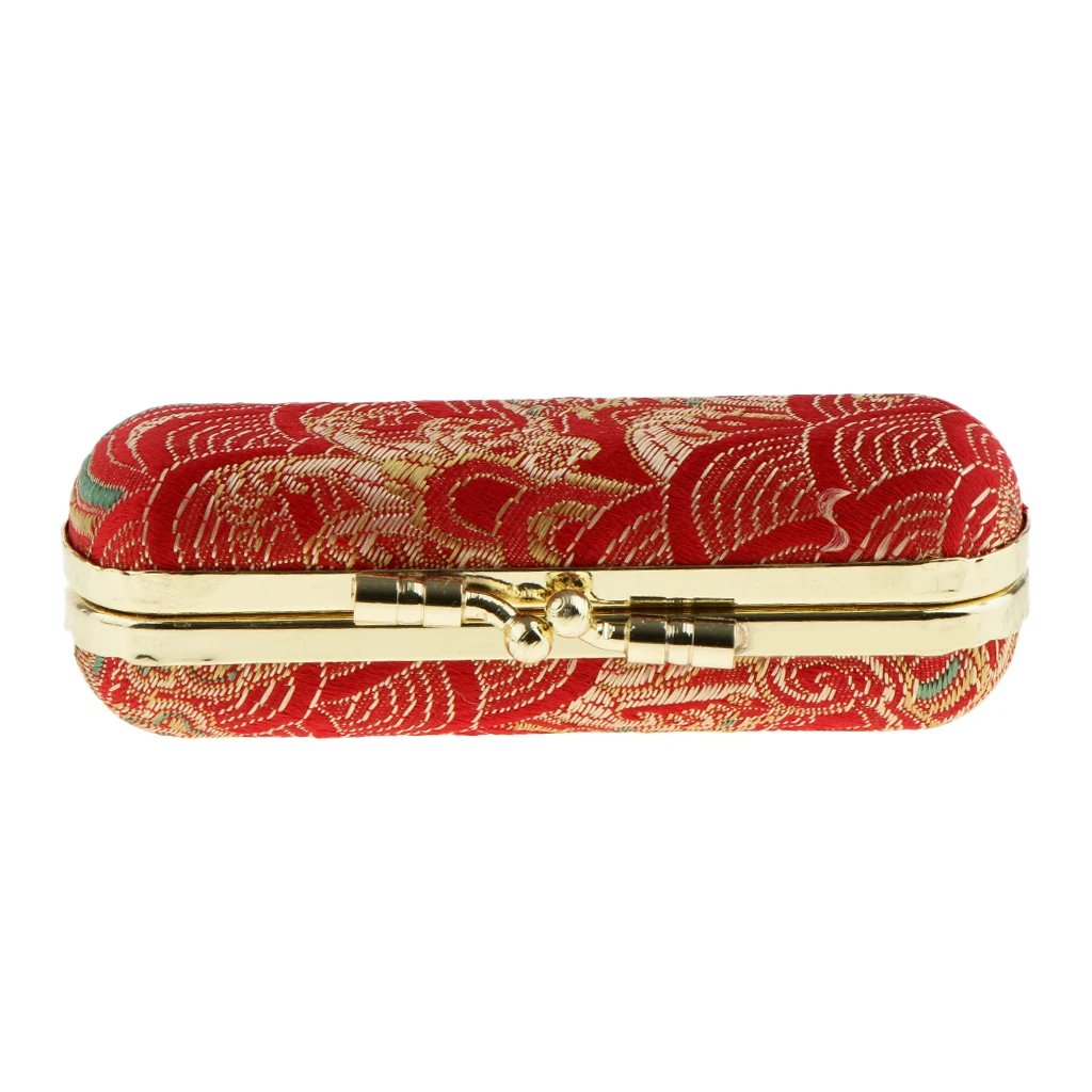 Retro Style Handmade Lipstick Lip Gloss Case Storage Box Balm Holder with Mirror Random