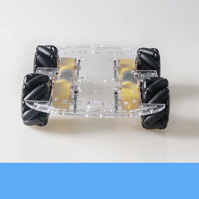 60mm Mecanum Wheel Acrylic Chassis Smart Car + 4pcs TT Motors for DIY Remote Control Toys Compatible with Raspberry Pi / Arduino