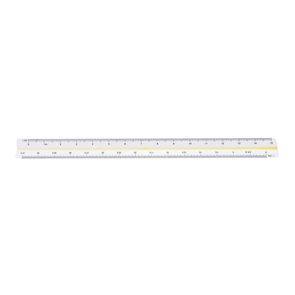 1PC Multifunctional Design Plastic Multi-scale Ruler Triangular Scale Ruler Measurement