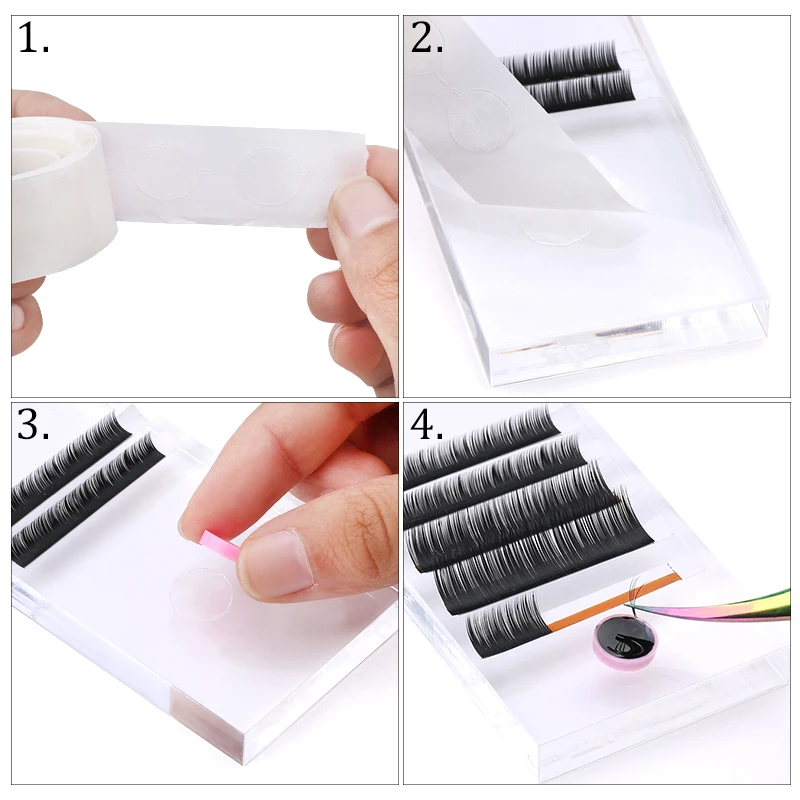 100pcs/bag Glue Gasket Eyelash glue holder Pink drop glue delay cup top glue cup beauty eyelash tool