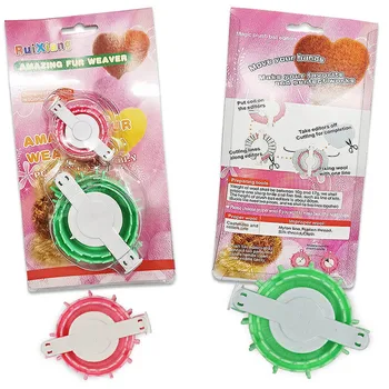 2PCS 하트 모양 Pompom 메이커 Fluff 공 위버 Loom 공예 5cm 7cm 크기 직조 DIY 도구 