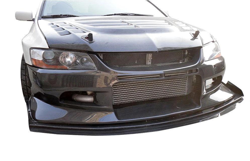 Car Styling For Mitsubishi Evolution EVO 8 9 VTX Cyber FRP Fiber Glass Front Splitter (Track Version) Fiberglass Front Lip