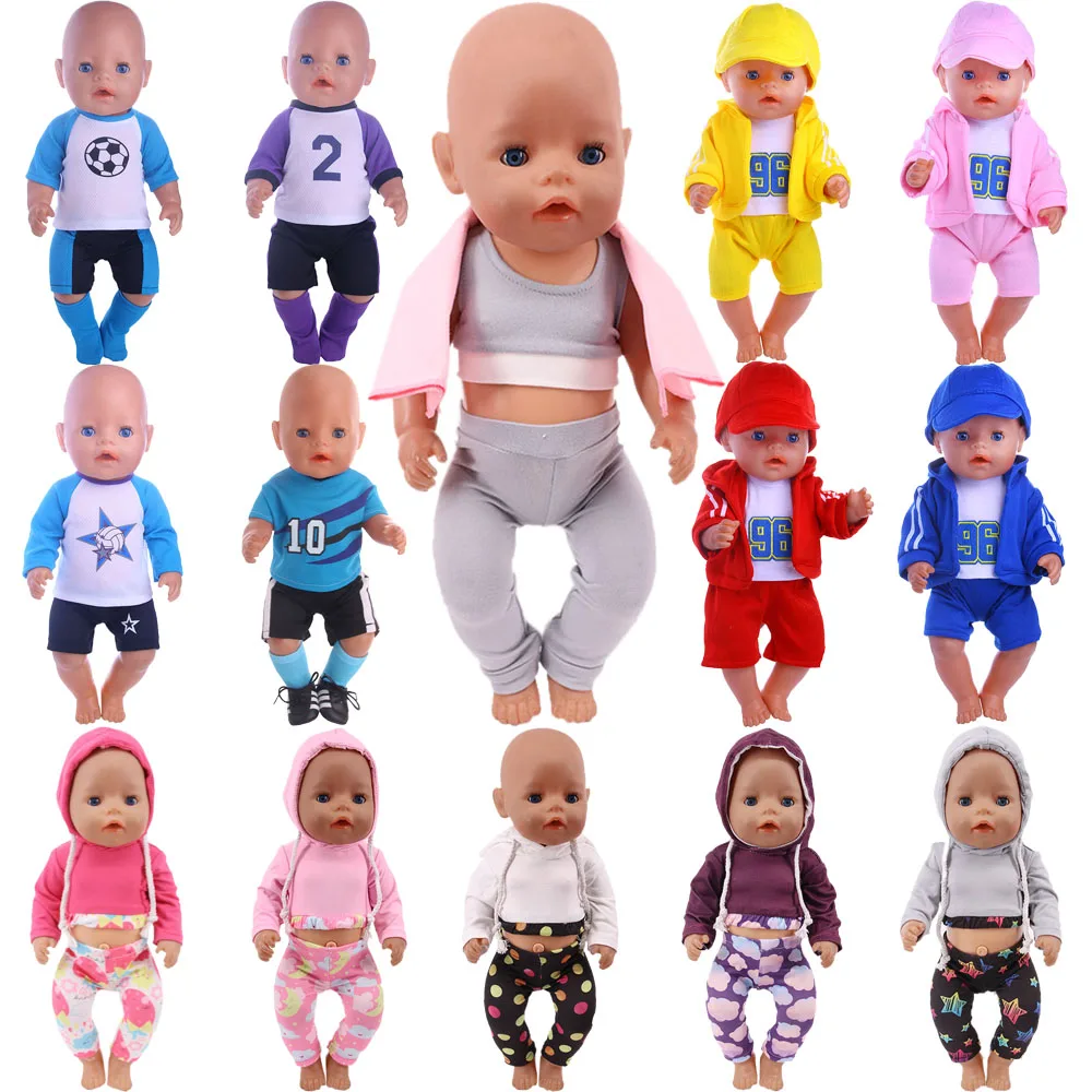 Doll Clothes Sportswear/Ball Suit Casual Wear For 18 Inch Girl's American Doll 43 Cm Baby New Born Generation Dolls Sock,Nenuco