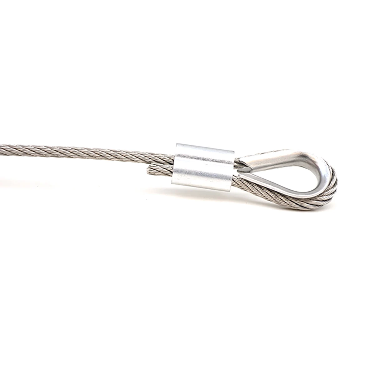 Clip de fijación de Cable de alambre de acero M1-M12, abrazaderas de casquillos de aluminio de doble orificio de 8 formas, bucle de prensado