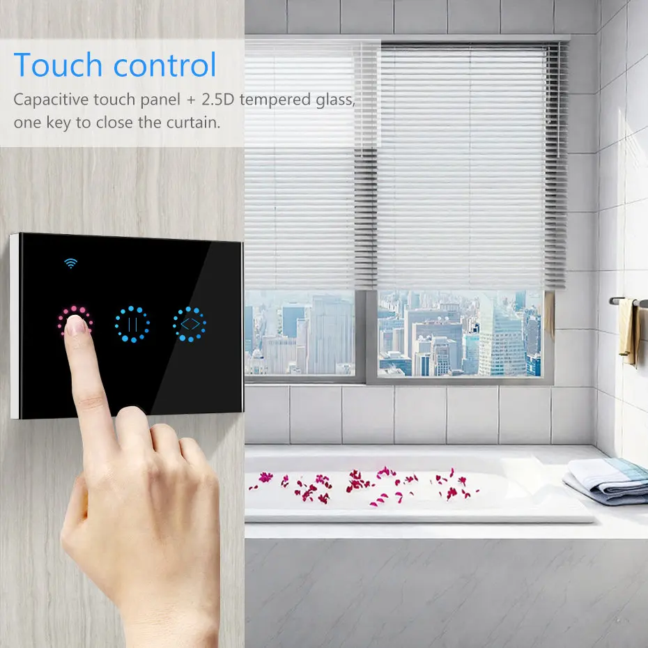 WiFi Smart Switch Electrical Blinds Touch Curtain Switch eWeLink APP Voice Control For Mechanical Limit Blinds Roller Shutter