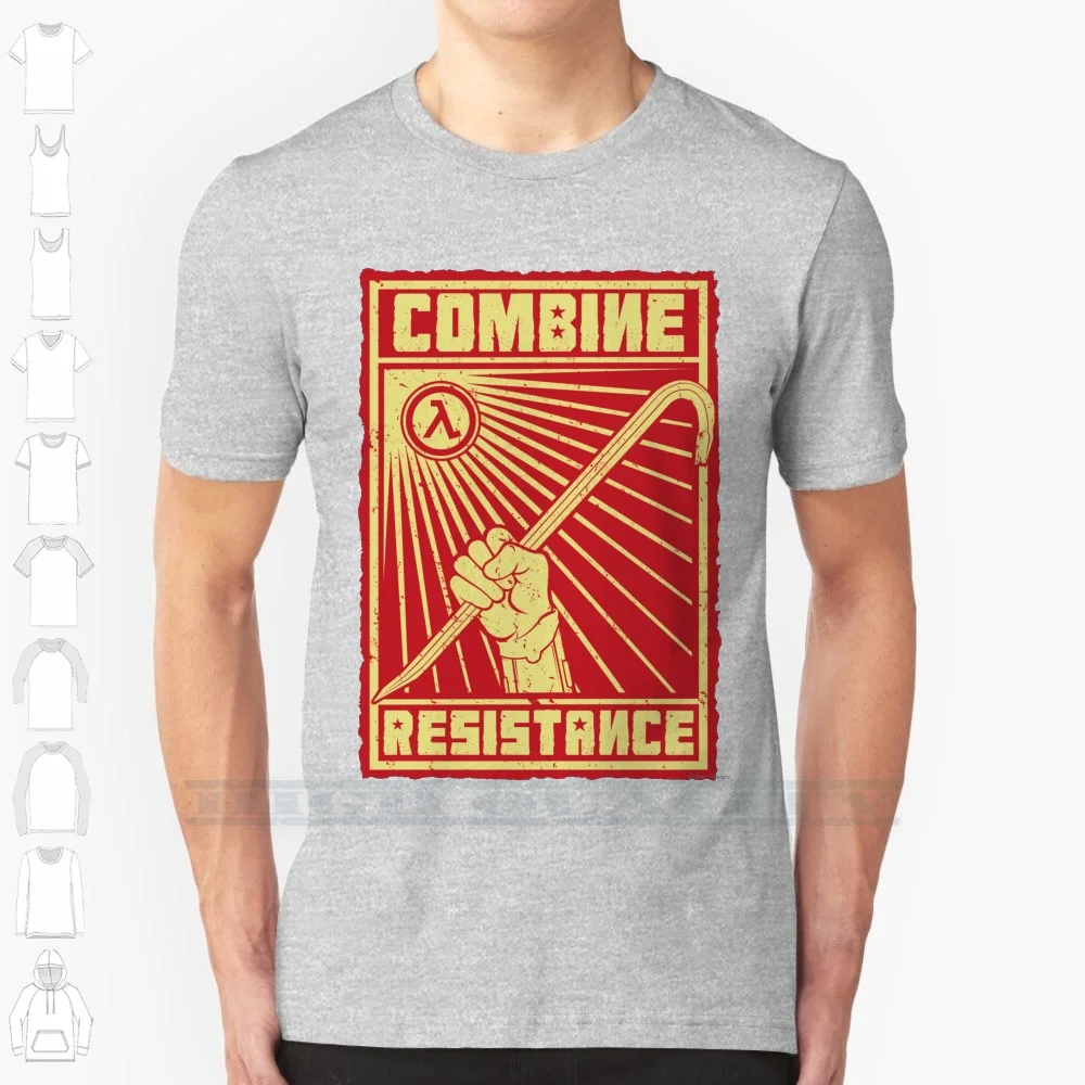 Camiseta de algodón 100% de resistencia combinada, camisa con válvula para videojuegos Gordon Freeman Crowbar, media vida 2, media vida Ii