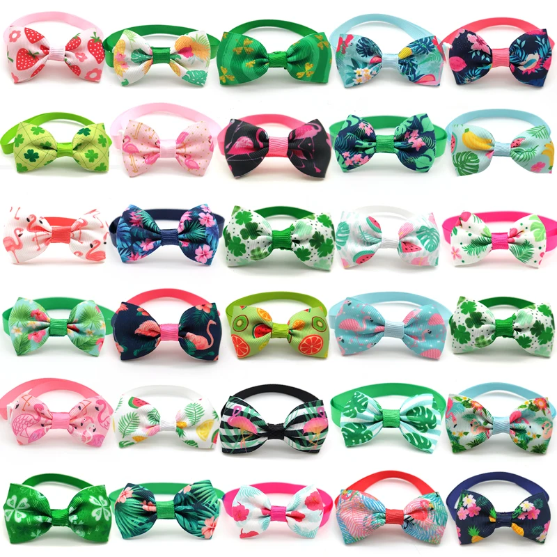 

50/100 Pcs New Summer Patterns Pet Dog Grooming Dog Accessories Dog Bow Ties Puppy Dog Cat Bow Ties Pet Supplies Bowtie