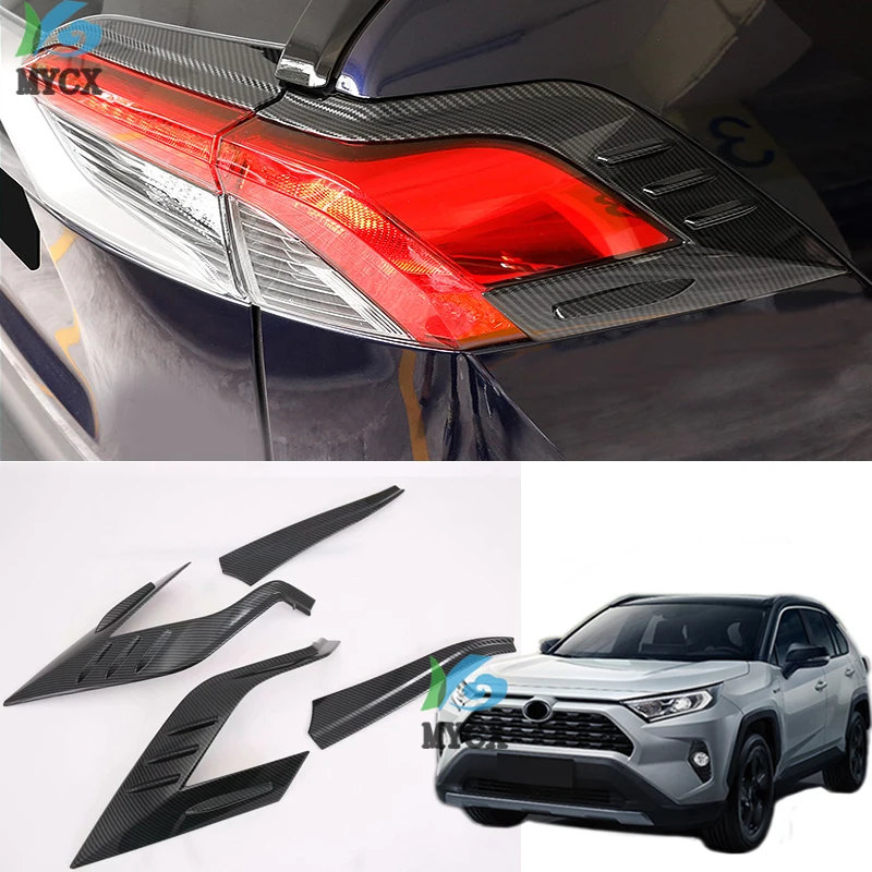 

Для Toyota Rav4 Rav 4 2019-2020 ABS хромированная крышка заднего фонаря, накладка на заднюю лампу, декоративная наклейка, аксессуары, Стайлинг автомобиля