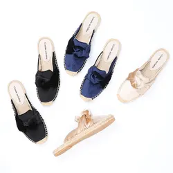 2021 New Special Offer Flock Rubber Solid Summer Indoor Slides Pantufas Pelucia De Bichos Womens Espadrilles Flat Shoes