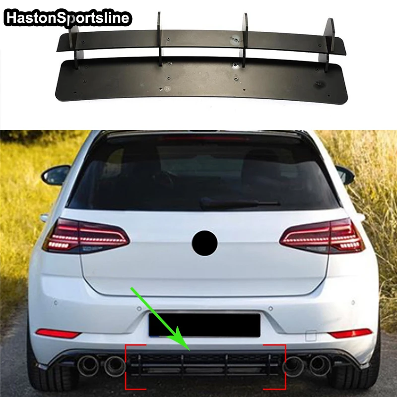 

Matte Black Car Rear Bumper Diffuser Side Splitter Spoiler for VW Golf 7.5 R MK7.5 R Bumper 2017-2020 Car Accessories