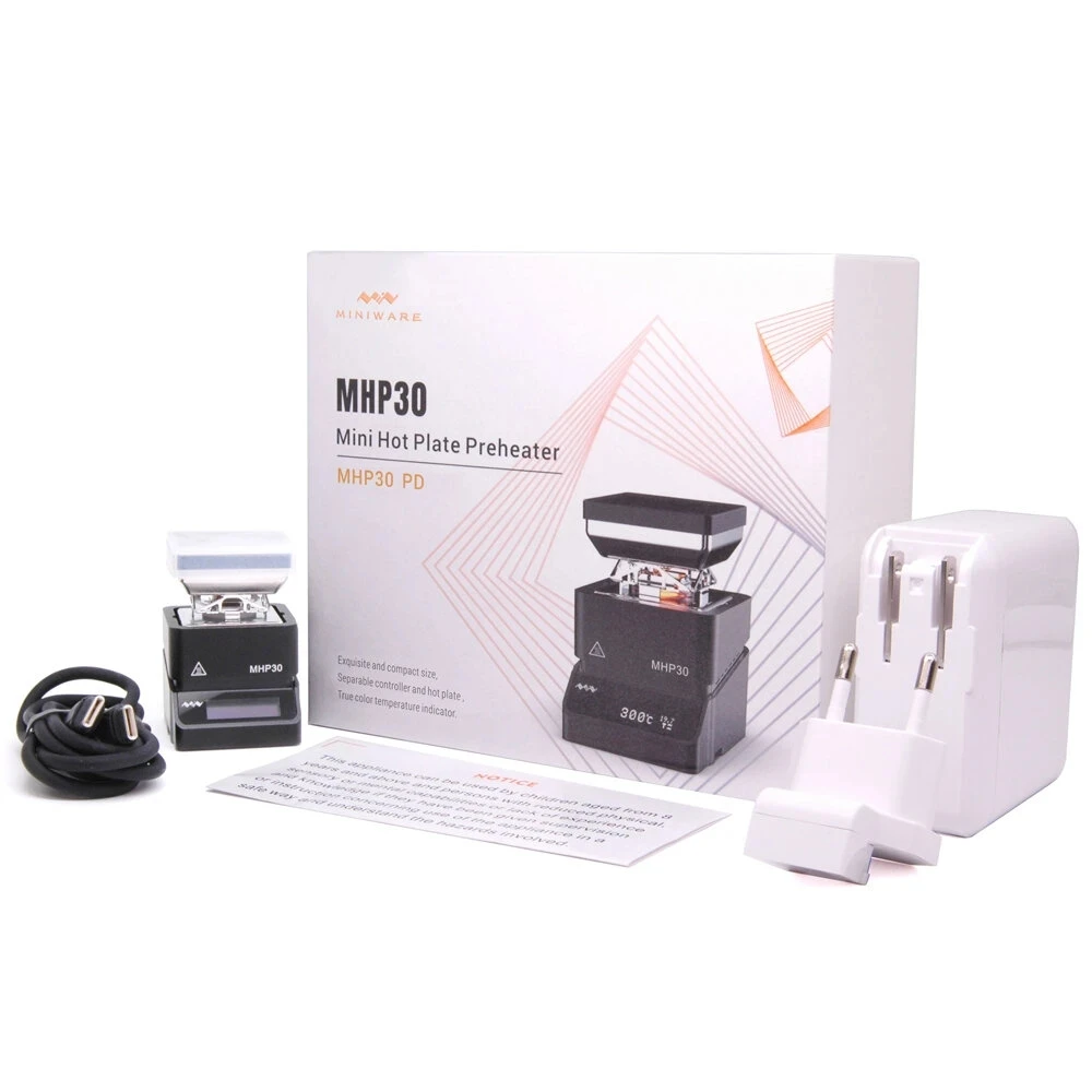 MHP30 MHP30PD 30 *30mm Intelligent Heating Tool Portable Volume Built-in OLED Display Screen True Color Lamp Hot Plate Preheater