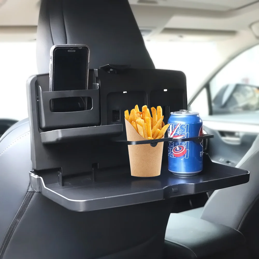 Car Backseat Table Dining Drink Cup Holder Folding Food Tray Automobile Interior Storage Shelf Car-Styling