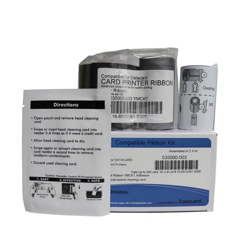 compatible datacard 535000-003 YMCKT color ribbon 500 Images for Datacard card printer CP40  CP60  CP80  ​CD800