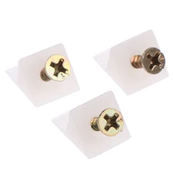 20Pcs/Lot 45 Degree Angle Plastic Corner Bracket Block For Furniture Closet Back Panel w/ Screws 15*13*9.3mm
