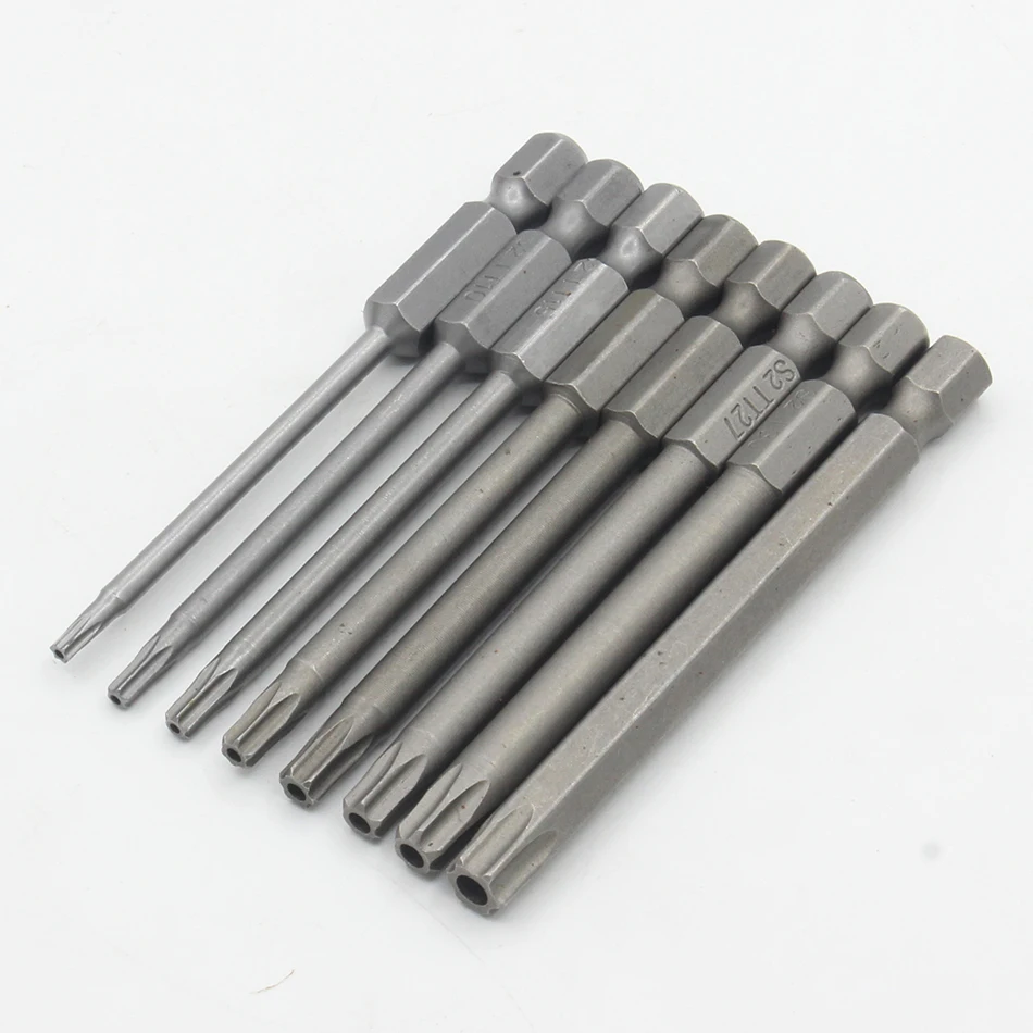 1Pc 75mm long T6-T40 Magnetic Torx Screwdriver Bits Set Electric Screwdriver head T6,T7,T8, T10, T15, T20, T25, T27, T30, T40