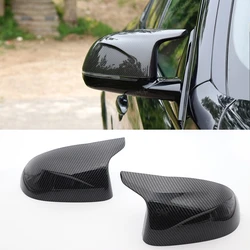 Rearview Mirror Cover Cap Carbon Fiber Look Black for BMW F25 X3 F26 X4 F15 X5 F16 X6 2014-2018