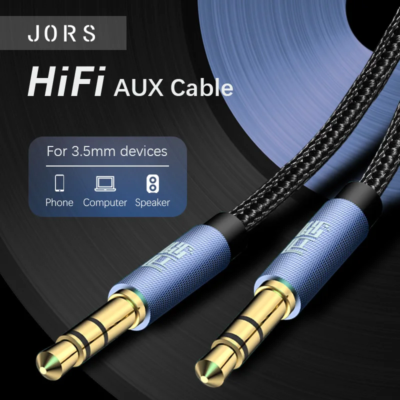 JORS AUX كابل جاك 3.5 مللي متر HiFi الصوت الذكور إلى الذكور المتكلم كابل ل شاومي آيفون سيارة Redmi الهاتف المحمول Mp3 الكمبيوتر سامسونج