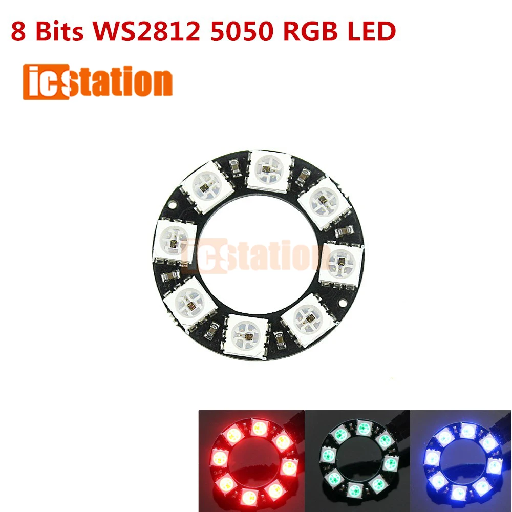 WS2812S RGB 5050 8Bit Vòng LED Tích Hợp Trình Điều Khiển