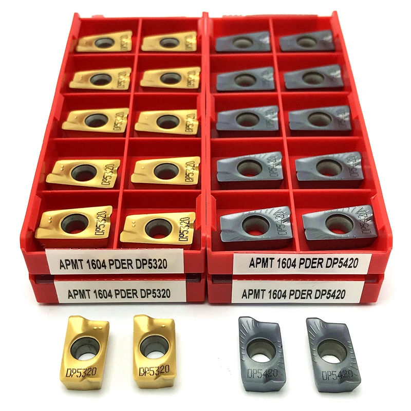 Inserção de Fresagem Indexável Carbide Insere Ferramenta de Torneamento Ferramenta de Corte Cnc Apmt 1604 para Bap400 Apmt1604 Dp5320